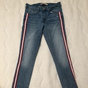 Zara striped jeans
